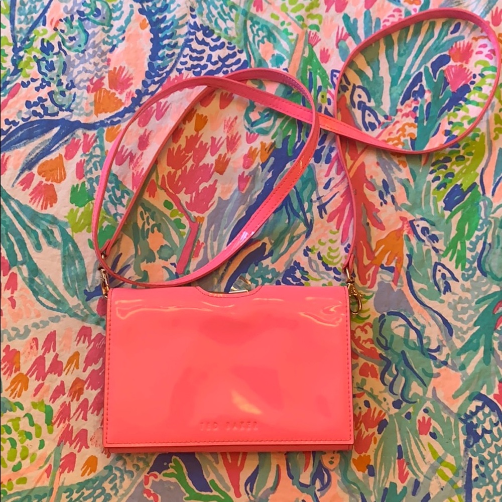 Ted Baker pink crossbody wallet/clutch
